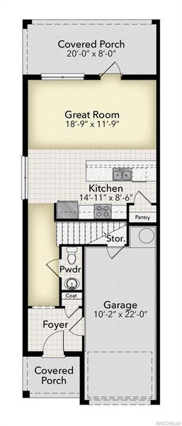 2D floor plan layout of this home in Wyld Palms, Inverness, FL (Image 3).