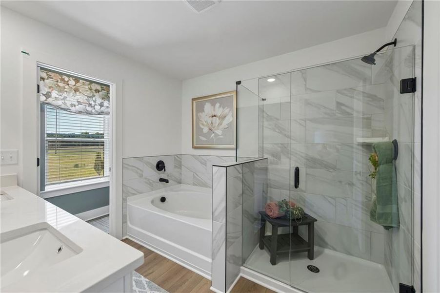 Furnished interior view inside a new home in Tribute, Hoschton (Image 33).