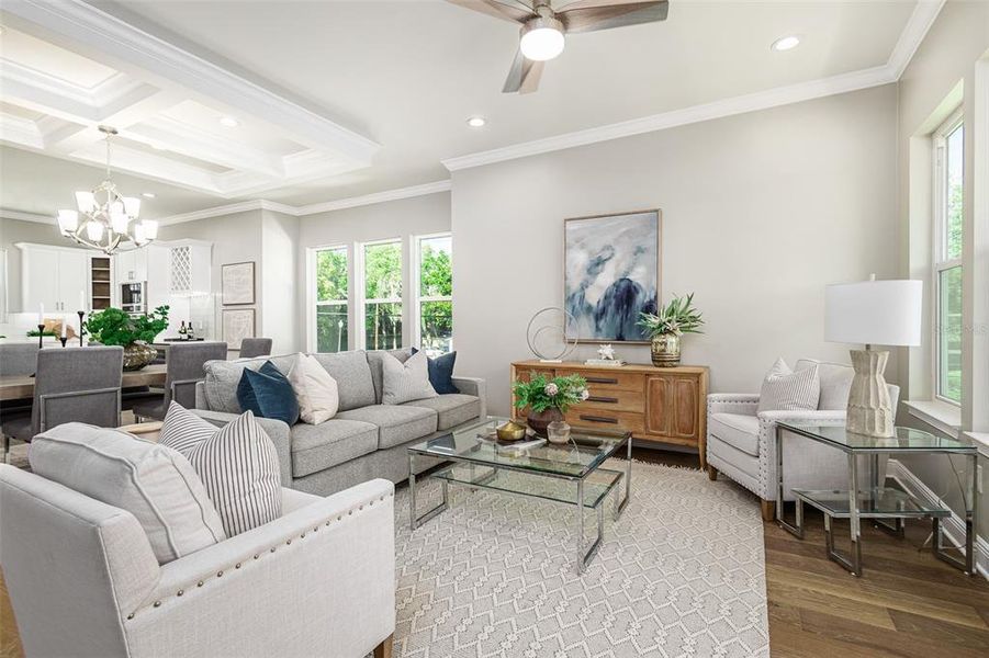 Furnished interior view inside a new home in , Tampa (Image 15). Furnished interior view inside a new home in , Tampa (Image 15).