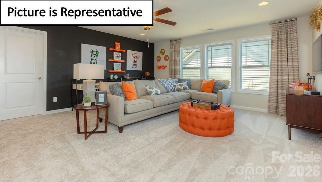 Furnished interior view inside a new home in Falls Cove, Troutman (Image 14). Furnished interior view inside a new home in Falls Cove, Troutman (Image 14).