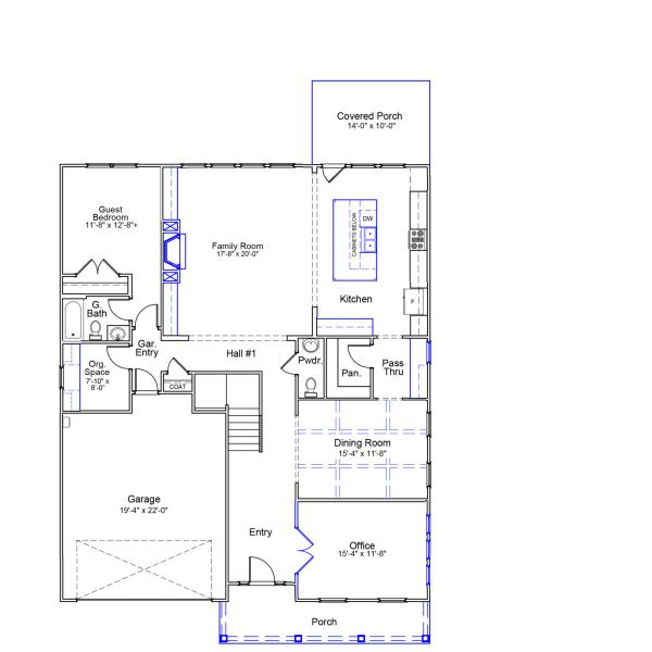 2D floor plan layout of this home in Pebble Branch, Chapin, SC (Image 2).