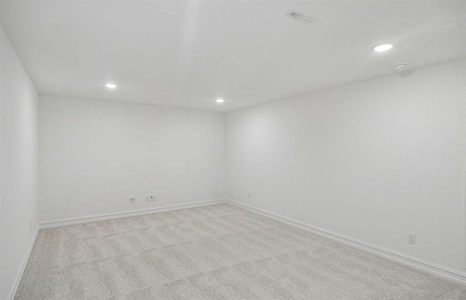 Spacious media room