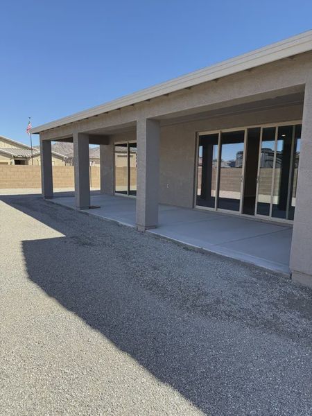 Exterior details and patio area of a home in Las Barrancas, Yuma (Image 3). Exterior details and patio area of a home in Las Barrancas, Yuma (Image 3).