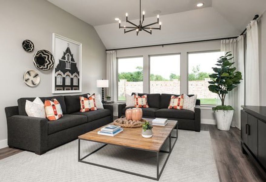 Furnished interior view inside a new home in Inspiration Collection at Bridgewater, Midlothian (Image 8).
