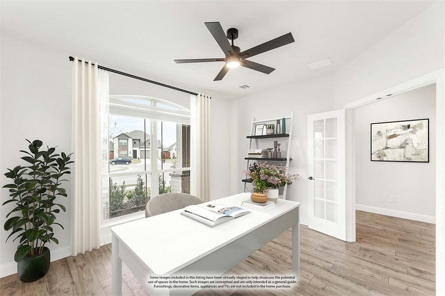 Furnished interior view inside a new home in Waterscape Classic 50s, Royse City (Image 9).