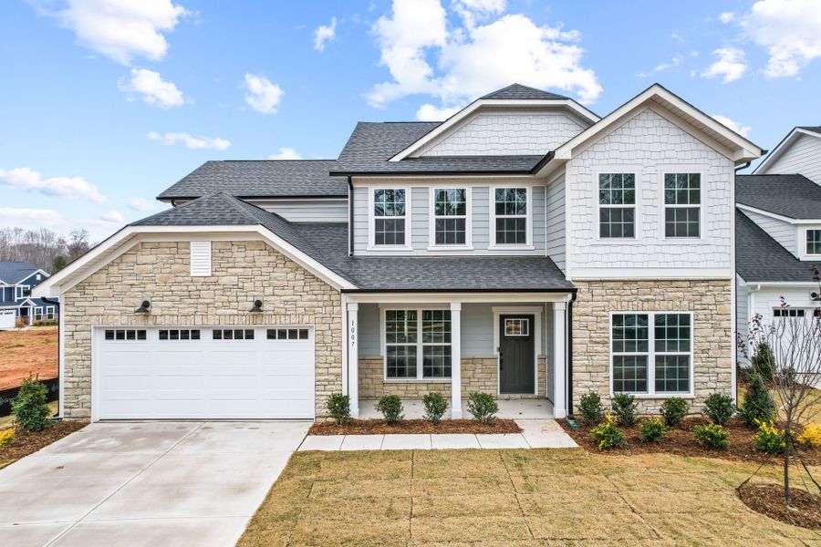 Representative exterior photo of a completed home built from the Wingate by Pulte Homes in Forest Creek, Waxhaw, NC (Image 20). Representative exterior photo of a completed home built from the Wingate by Pulte Homes in Forest Creek, Waxhaw, NC (Image 20).