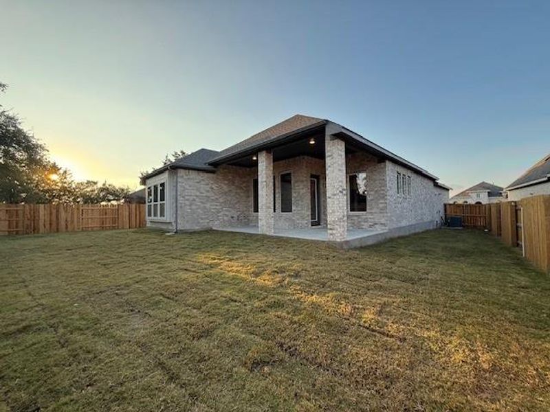 Rear of Home and Private Backyard