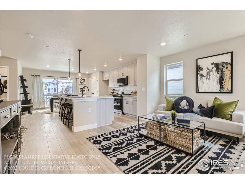 Furnished interior view inside a new home in Baseline, Broomfield (Image 10).