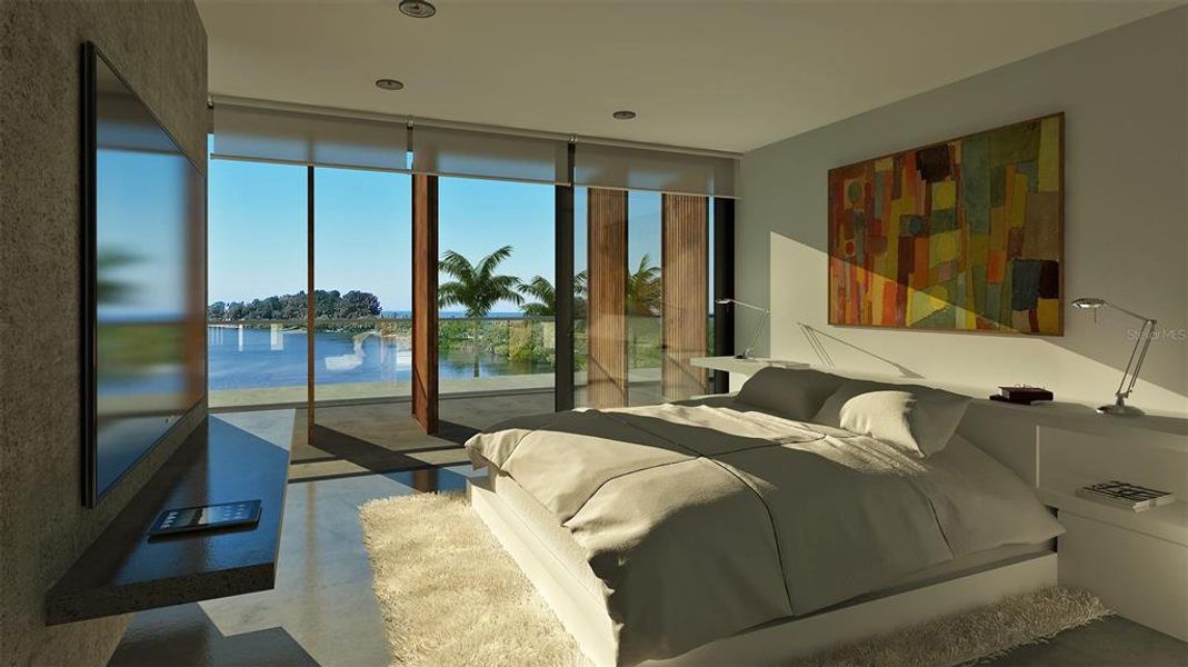 Second Floor Master Bedroom View toward Sunset Beach - actual view from this height and angle