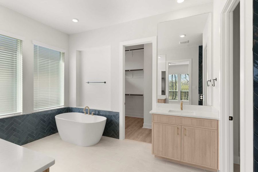 Furnished interior view inside a new home in Lariat, Liberty Hill (Image 8).