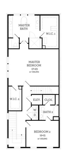 2D floor plan layout of this home in Raintree, Houston, TX (Image 7). 2D floor plan layout of this home in Raintree, Houston, TX (Image 7).