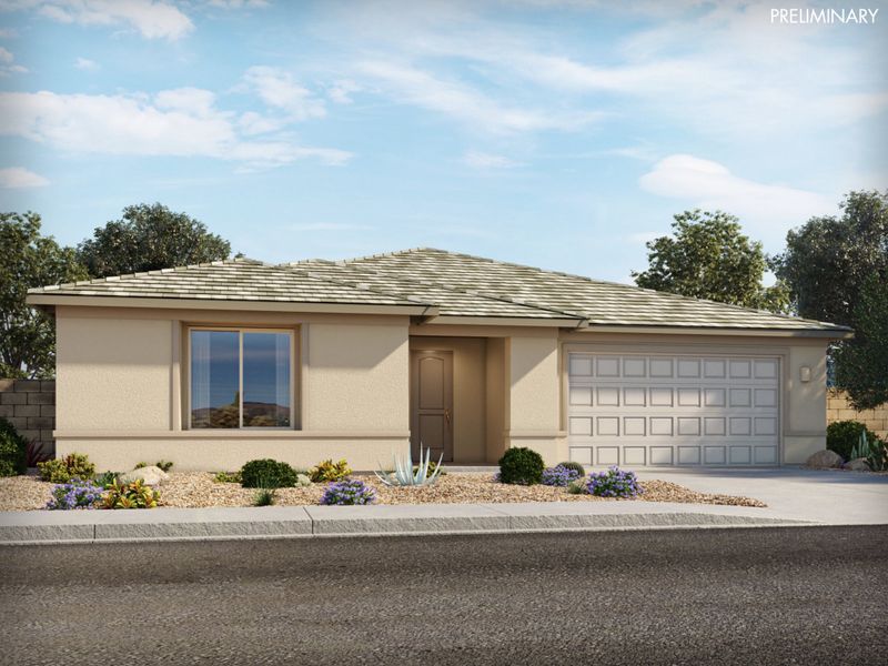 Representative exterior photo of a completed home built from the Palo Verde by Meritage Homes in Arbor at Madera Highlands II, Sahuarita, AZ (Image 13).