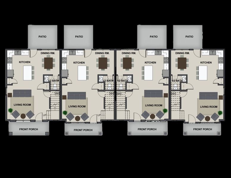 2D floor plan layout for the Whitfield by Riverstone Construction, LLC in The Nassau, Chattanooga, TN (Image 4).