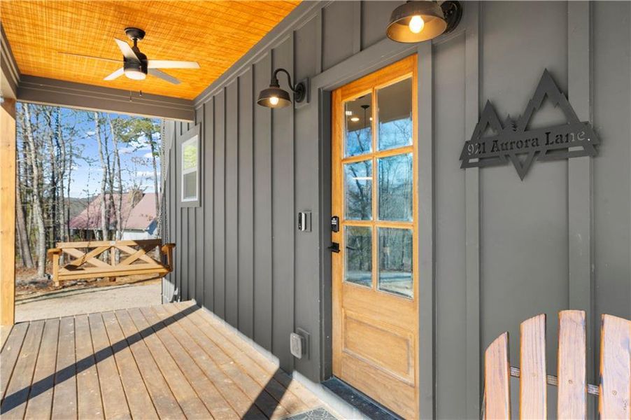 Exterior details and patio area of a home in , Ranger (Image 27).