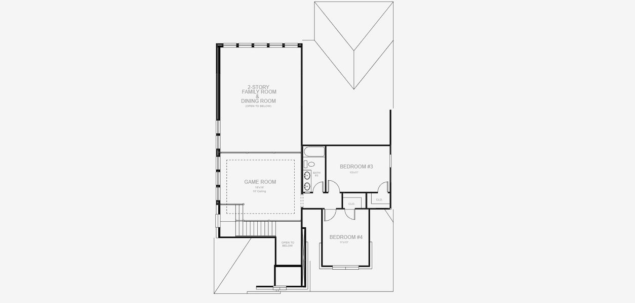 2D floor plan layout for the 2694W by Perry Homes in Walsh Ranch 50', Aledo, TX (Image 5).