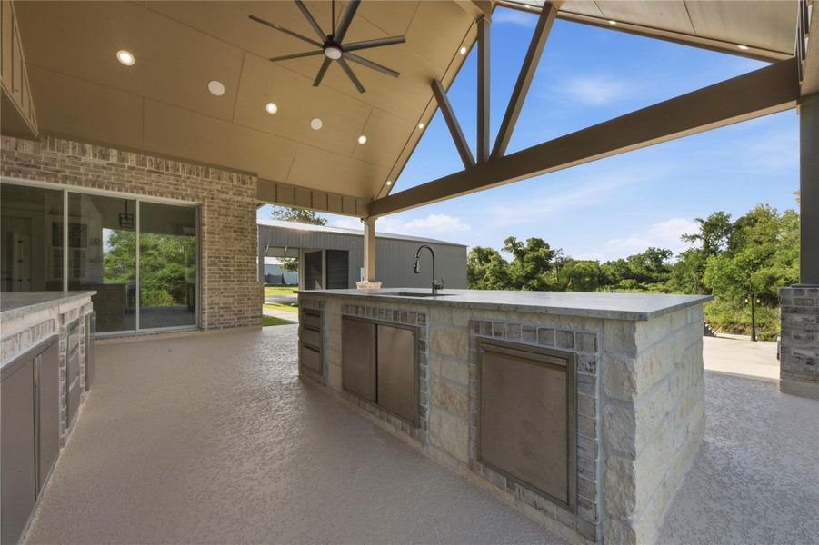 Exterior details and patio area of a home in , Baytown (Image 3). Exterior details and patio area of a home in , Baytown (Image 3).