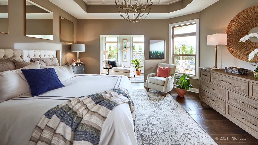 Furnished interior view inside a new home in The Courtyards at Bailey Farm, Dacula (Image 16).