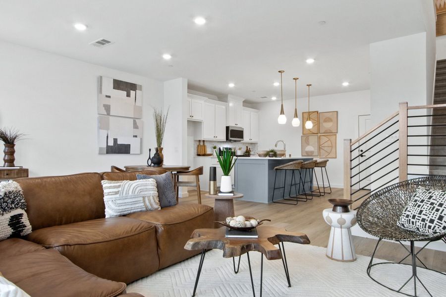 Furnished interior view inside a new home in Willow Grove Townhomes, Melissa (Image 4).