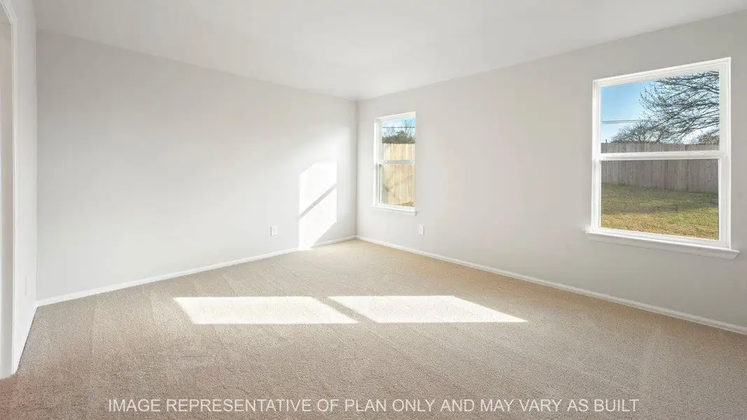 Representative unfurnished interior of a home built from the Easton by D.R. Horton in Wilkins Valley, Brenham (Image 10).