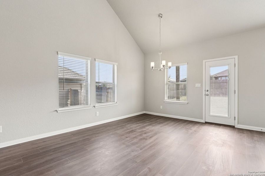 Spacious, unfurnished interior of a new home in Legendary Trails - Classic Series, Cibolo (Image 43). Spacious, unfurnished interior of a new home in Legendary Trails - Classic Series, Cibolo (Image 43).