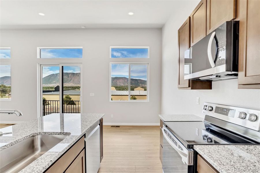 Furnished interior view inside a new home in , Monument (Image 8).