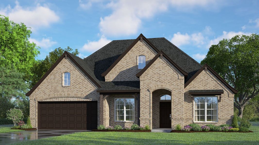 Representative exterior photo of a completed home built from the Concept 2464 by Risewell Homes in Myrtle Creek, Waxahachie, TX (Image 12).