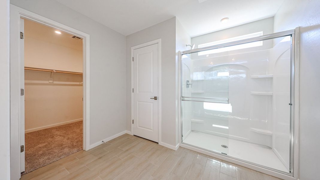 A room with white doors.