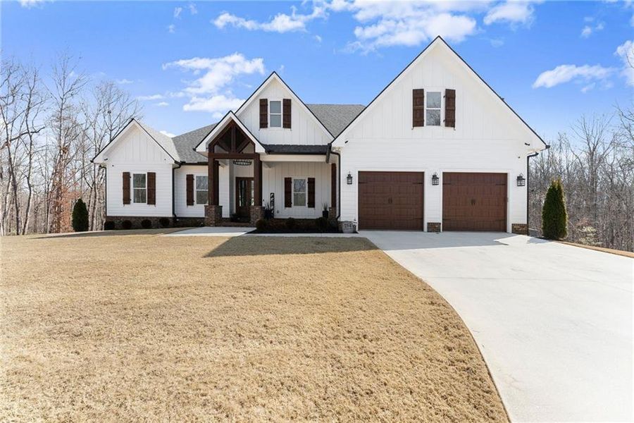 Front exterior of a new home in , Cleveland, GA, highlighting curb appeal (Image 32).