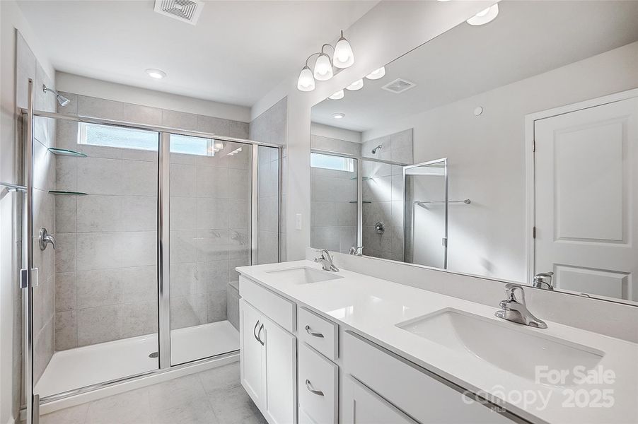 Primary Bathroom with Double Sinks-Photo Similar to Subject Property