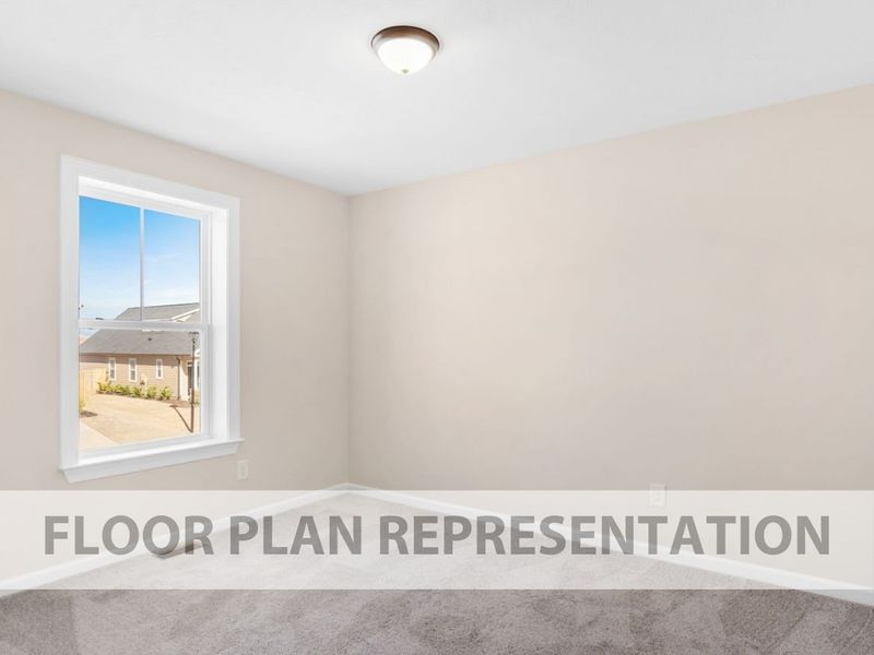 Secondary Bedroom | The 1807 Plan by Ivey Homes