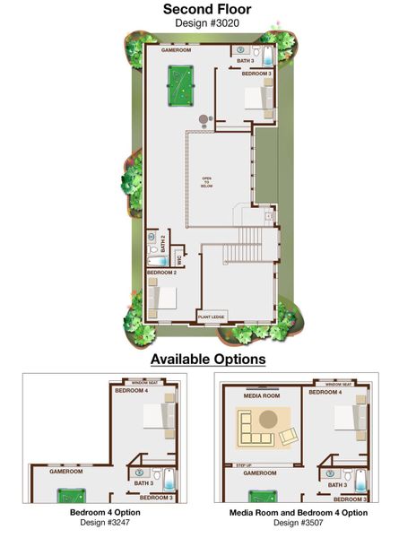 2D floor plan layout of this home in Edgewater, Fate, TX (Image 5).