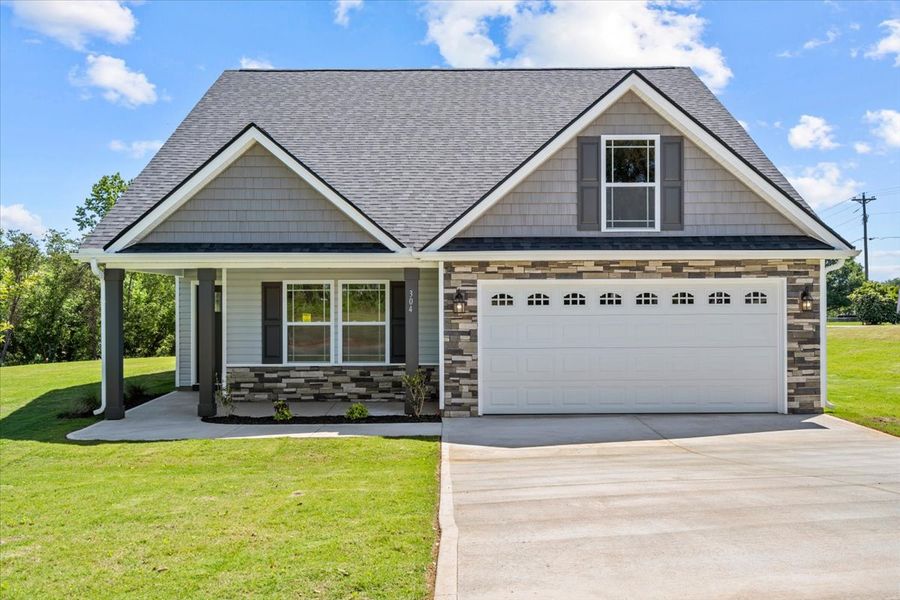 Representative exterior photo of a completed home built from the Fernwood by Enchanted Homes in Ballentine Ridge, Lyman, SC (Image 1).