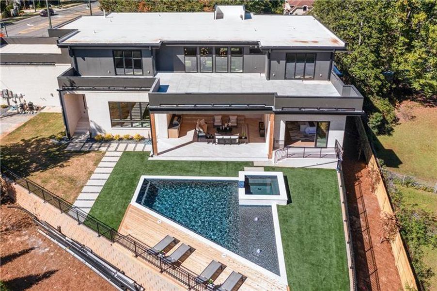 Exterior details and patio area of a home in , Atlanta (Image 32).