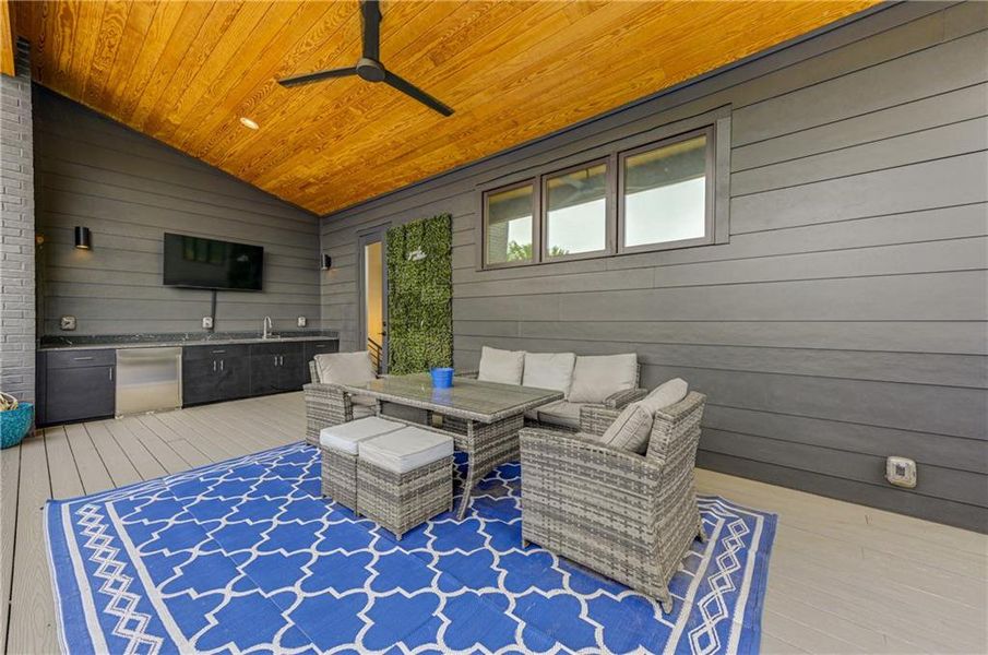 Exterior details and patio area of a home in , Atlanta (Image 28). Exterior details and patio area of a home in , Atlanta (Image 28).