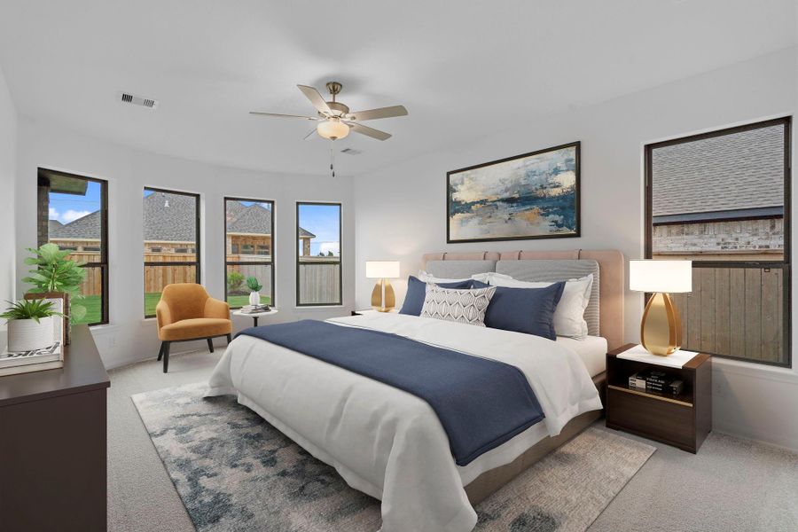 Furnished interior view inside a new home in Bridgeland, Cypress (Image 9). Furnished interior view inside a new home in Bridgeland, Cypress (Image 9).