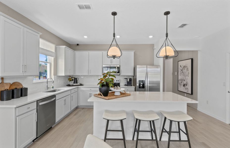 Representative furnished interior of a home built from the Heston by Pulte Homes in Canopy Preserve, Deland (Image 9).