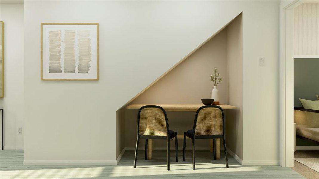 Furnished interior view inside a new home in Tillage Farms: Dream, Princeton (Image 3). Furnished interior view inside a new home in Tillage Farms: Dream, Princeton (Image 3).