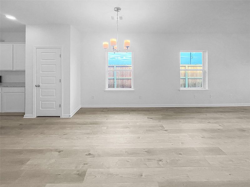 The Piedmont- Family Room into Dining Room