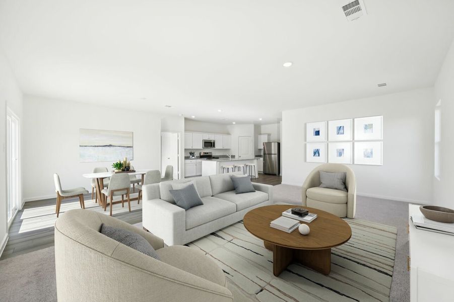 Furnished interior in a model home at Williams Landing in Waller (Image 17).