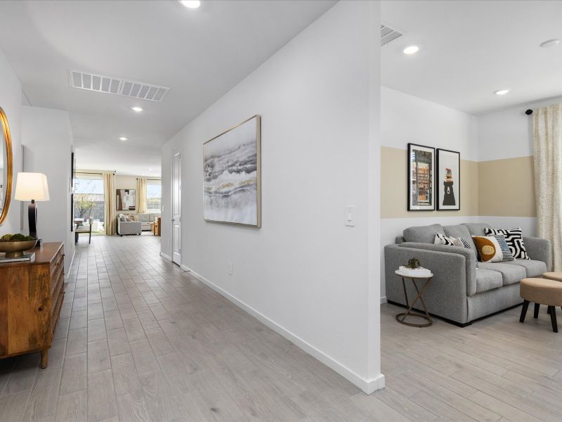 Hallway in Lark Floorplan modeled at Allure Vista