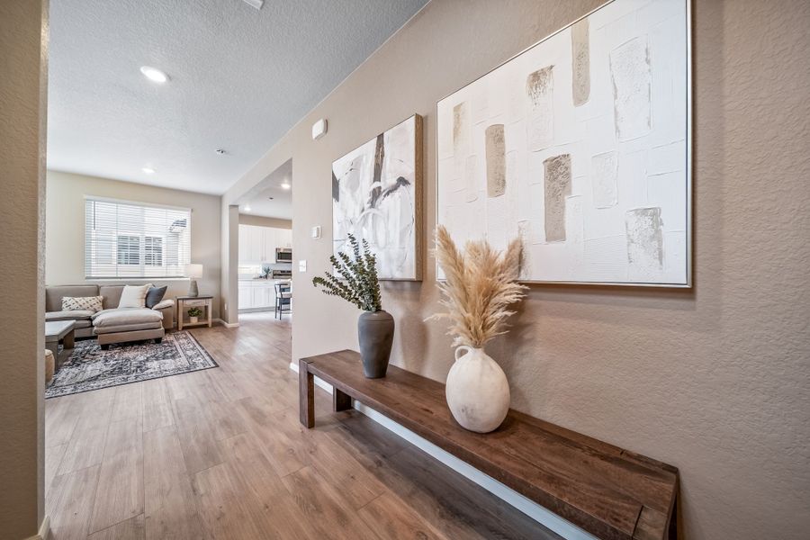 Furnished interior view inside a new home in Reunion, Commerce City (Image 11). Furnished interior view inside a new home in Reunion, Commerce City (Image 11).