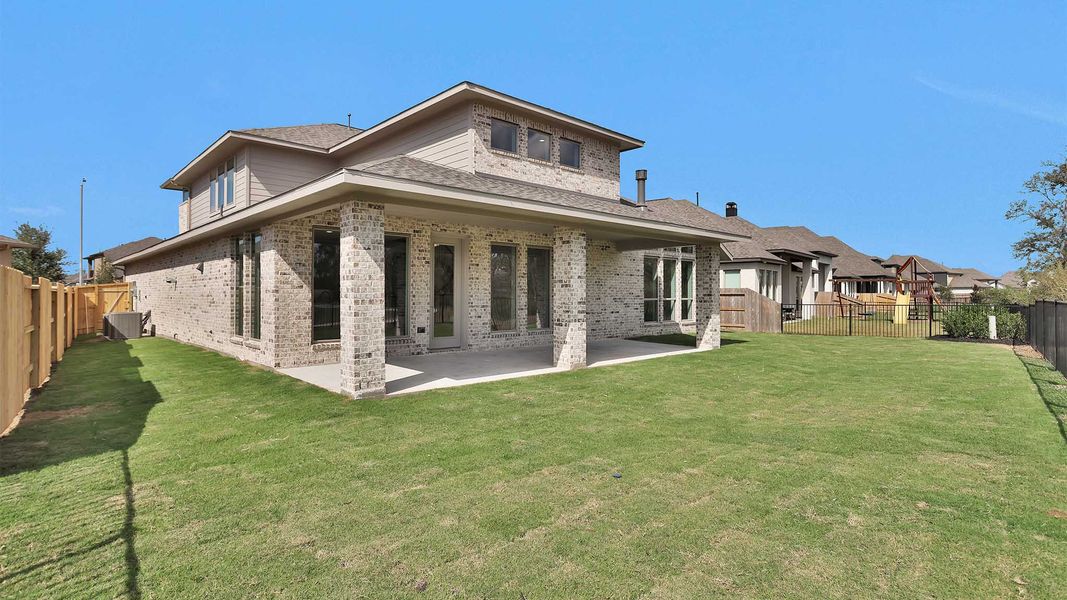 Exterior details and patio area of a home in Fulbrook On Fulshear Creek 60', Fulshear (Image 3). Exterior details and patio area of a home in Fulbrook On Fulshear Creek 60', Fulshear (Image 3).