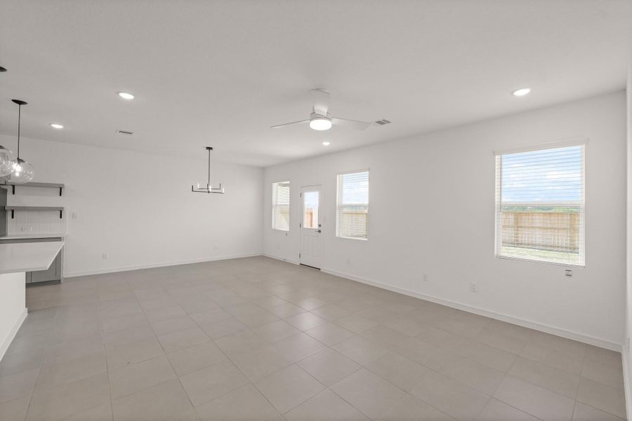 Open dining area and great room