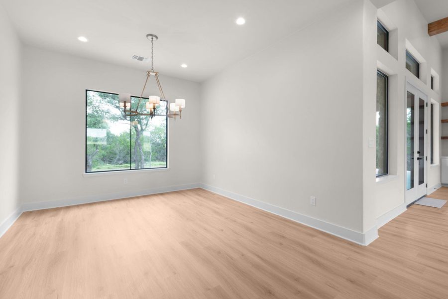 A dedicated study with closet can serve as an optional 4th bedroom. A dedicated study with closet can serve as an optional 4th bedroom.