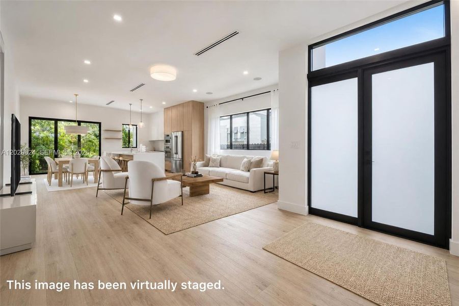 Furnished interior view inside a new home in , Miami (Image 6).