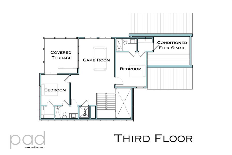 Unit C Third-floor plan
