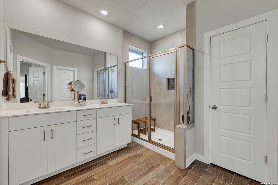 Furnished interior view inside a new home in August Fields, New Braunfels (Image 12).