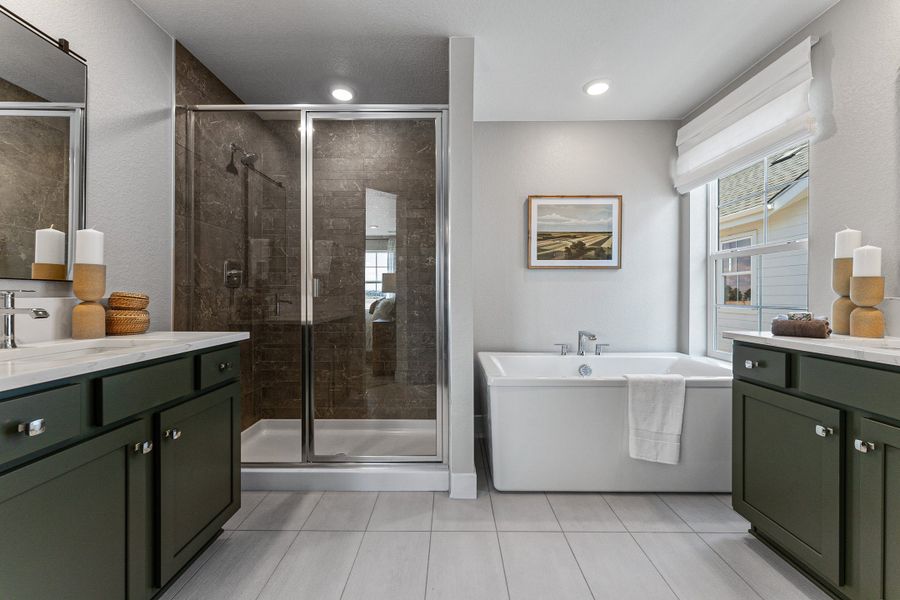 Representative furnished interior of a home built from the Windsor by Taylor Morrison in Macanta City Collection, Castle Rock (Image 36).