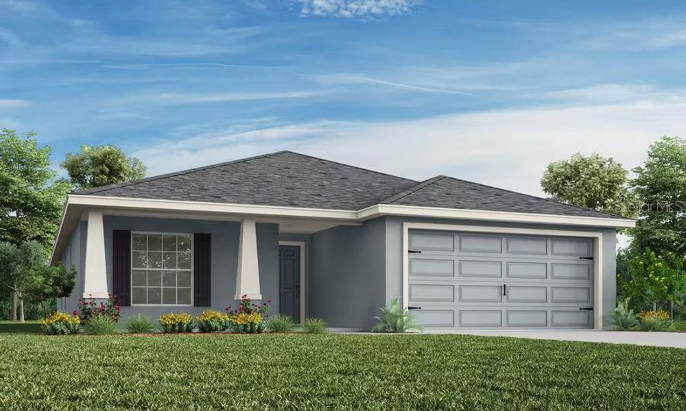 Front exterior of a new home in Silver Springs Shores, Ocala, FL, highlighting curb appeal (Image 1). Front exterior of a new home in Silver Springs Shores, Ocala, FL, highlighting curb appeal (Image 1).