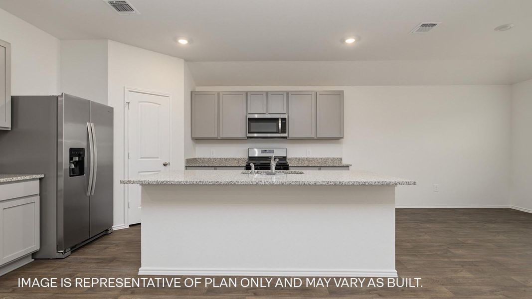 Representative furnished interior of a home built from the The Fairfield by D.R. Horton in Watermill, Uhland (Image 4).